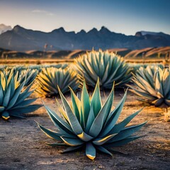 Agave Tequilana Weber plant environment nature agriculure desert ecology mexico - obrazy, fototapety, plakaty