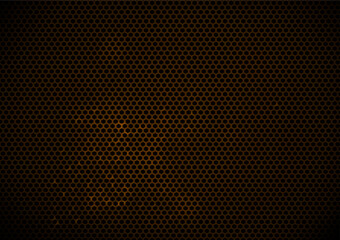 Metal mesh background. Rust mesh. Dark and light gradient. Create a frame with darkness.