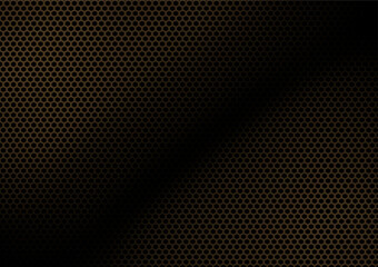 Metal mesh background. Rust mesh. Dark and light gradient. Create a frame with darkness.