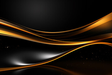 Abstract luxury black and gold wave background