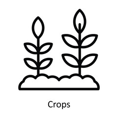 Crops vector outline  Design illustration. Symbol on White background EPS 10 File 