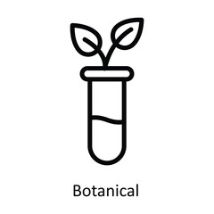 Botanical vector outline  Design illustration. Symbol on White background EPS 10 File 