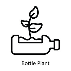 Bottle Plant vector outline  Design illustration. Symbol on White background EPS 10 File 