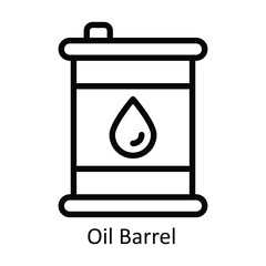 Oil Barrel vector outline  Design illustration. Symbol on White background EPS 10 File 