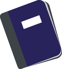 blue notebook isolated on white