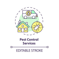 2D editable multicolor pest control services icon, simple isolated vector, integrated pest management thin line illustration.