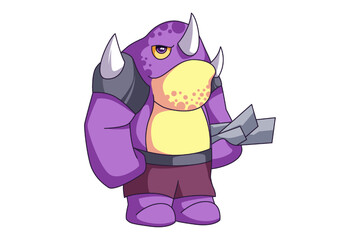 Cute Monster Character Design Illustration