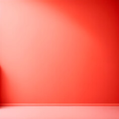 living coral pastel tone wall background. Living Coral empty wall room studio background.