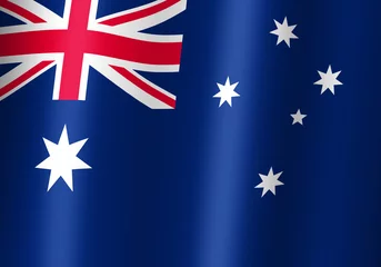 Foto op Plexiglas commonwealth of australia national flag 3d illustration close up view © ANTONIUS