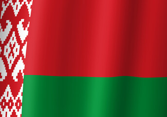 republic of belarus national flag 3d illustration close up view