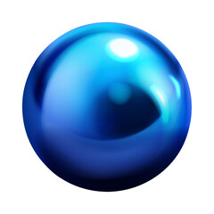 Vector realistic chrome balls on white background