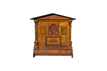 antique austrian mailbox isolated on white background