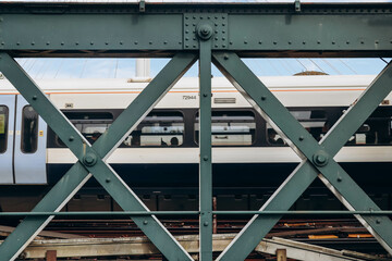 Hungerford Bridge and Golden Jubilee Bridges in central London