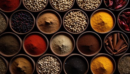 Photo of a Vibrant Display of Exotic Spices