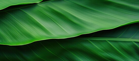 Banana leaf in a shade of green can be used as both a backdrop and a pattern for decorating walls