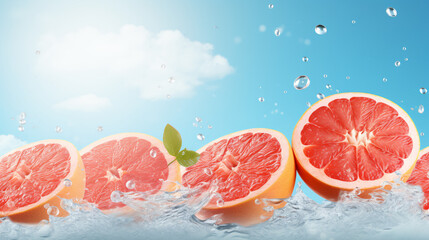Fresh grapefruit banner