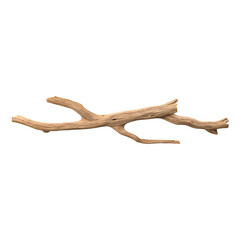 Obraz premium Driftwood isolated on transparent background PNG Generative AI
