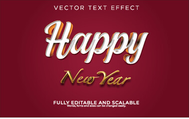 Fototapeta premium Free vector happy new year 2024 celebration illustration with outstanding 3d lettering