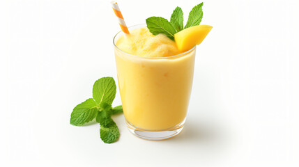 Healthy mango smoothie in a glass