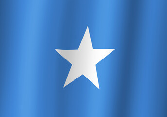 somalia national flag 3d illustration close up view