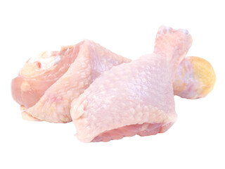 Raw chicken legs isolated