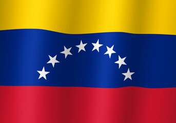 venezuela national flag 3d illustration close up view