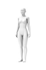 Woman standing, 3D computer graphic image of human body