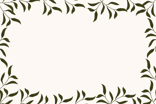 Collection of background designs for flower arrangements, maroon green leaves and flower illustrations