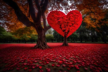 heart on the tree