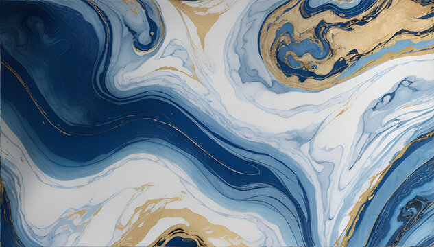 This image is a close-up of a blue and white marble texture. The texture is smooth and flowing, with a variety of swirls and patterns.