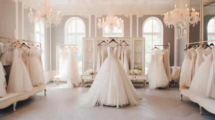 Luxurious and elegant bridal boutique 
