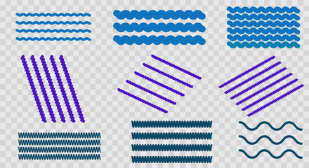 Separator header. Graphic design elements.Set of wave line page dividers.