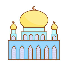 Cute Mosque in Pastel Colors 5