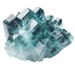 Foto op Aluminium Aquamarine Crystal Illustration Art With a Transparent Background Generative AI. © tes