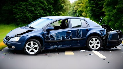 car crash on the road