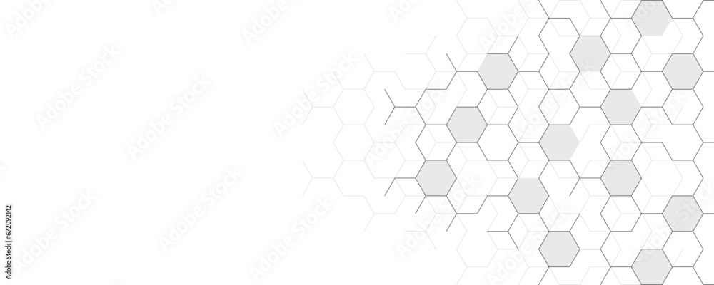 Poster Abstract design element with geometric background of hexagons shape pattern