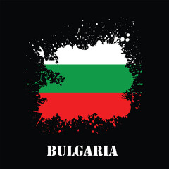 Bulgarian flag splash design, vector eps 10 