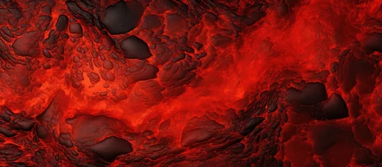 Fotobehang Background with a texture resembling red lava © 2rogan