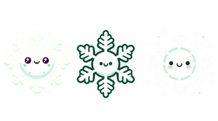 Funny snowflakes character Christmas 