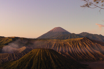 sunrise over the volcano