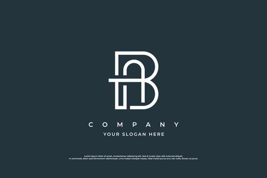 Initial Letter AB or BA Logo Design Vector Template