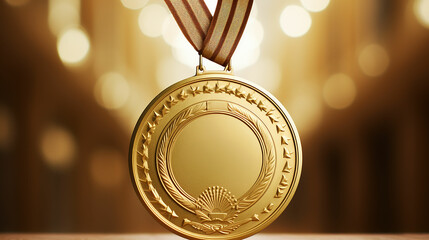 A real gold medal with a lot of text area - winner. Made with generative ai