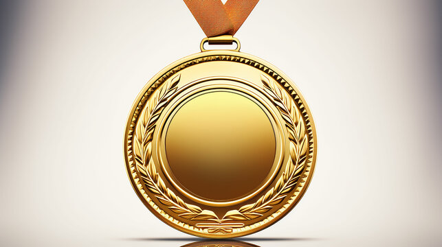 A real gold medal with a lot of text area - winner. Made with generative ai