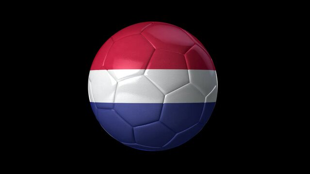 3D Animation Video of a Spinning Ball Icon with a Ball depicting the Country of Croatia