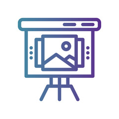 slideshow gradient icon
