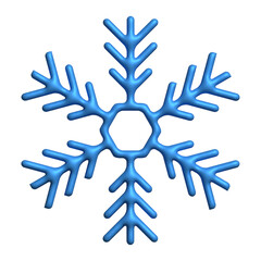 3d realistic blue snowflake christmas ornament decoration design for element