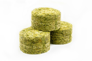 Hop pucks on white background - Czech Republic, Europe