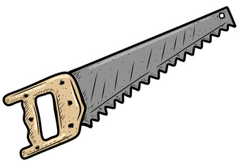 saw isolated on white background