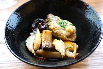 キノコと牡蠣のアヒージョ