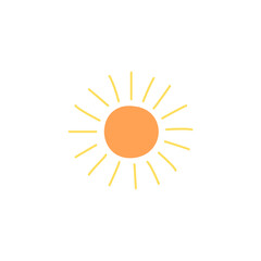 set of hand drawn vector sun elements art